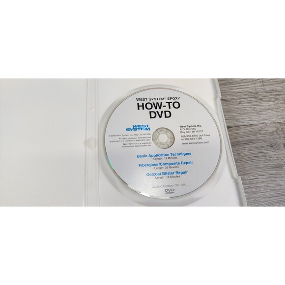 How-To-DVD (DVD, 2006) West System Epoxy, Cat #002-898  Pre-owned - Picture 4 of 4